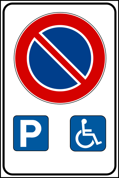 interdiction de stationnement pour handicapés