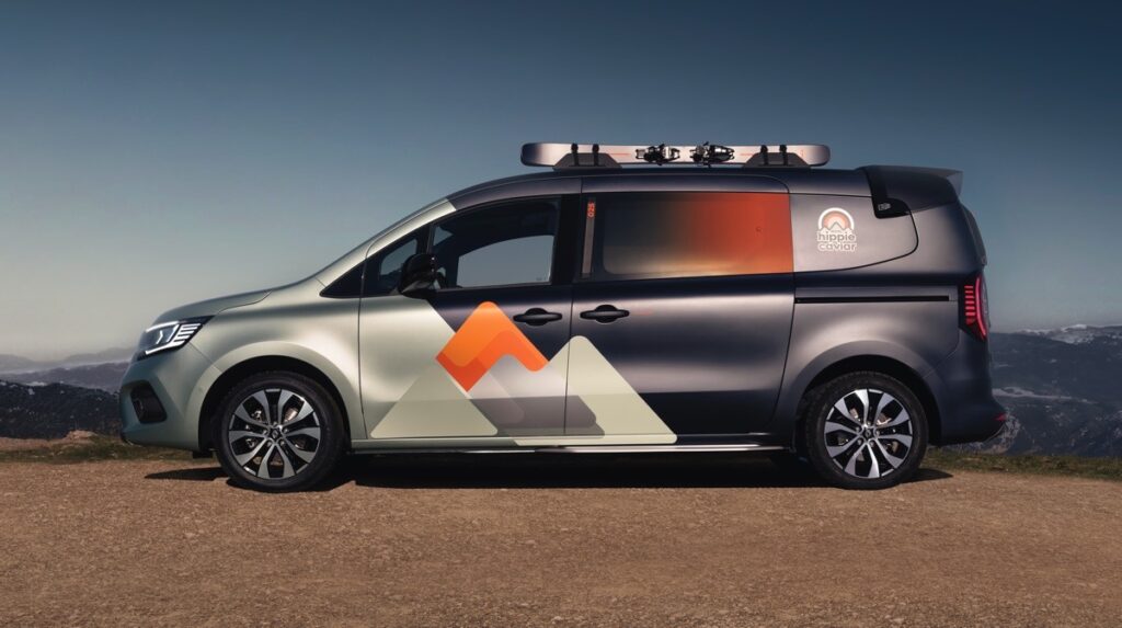 Nouveau Renault Kangoo E-Tech Electrique devient Hippie Caviar Motel