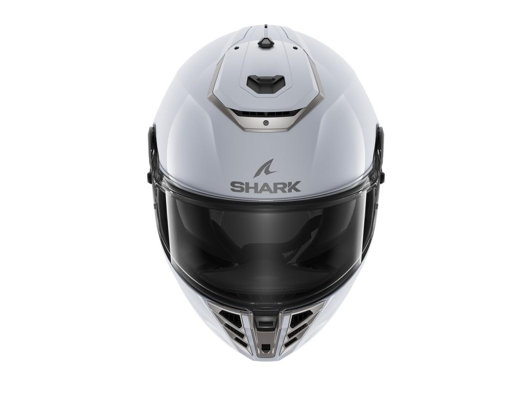 Casques Shark Blanc Argent Brillant