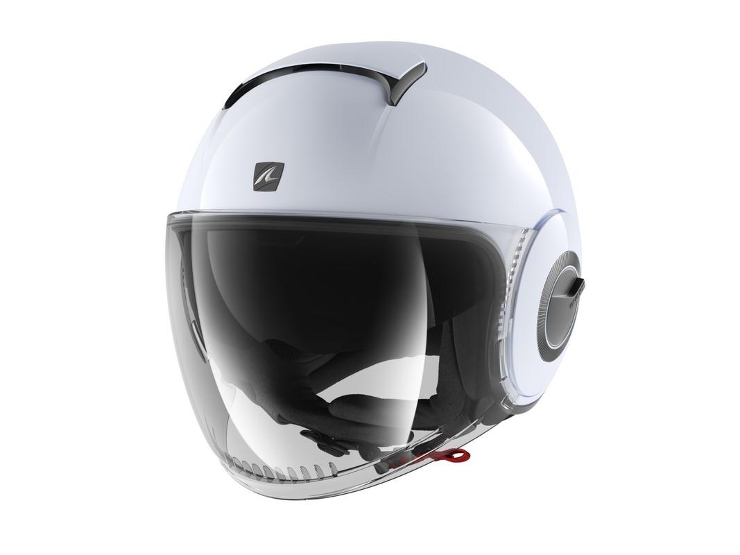 Casques Shark Blanc Argent Brillant