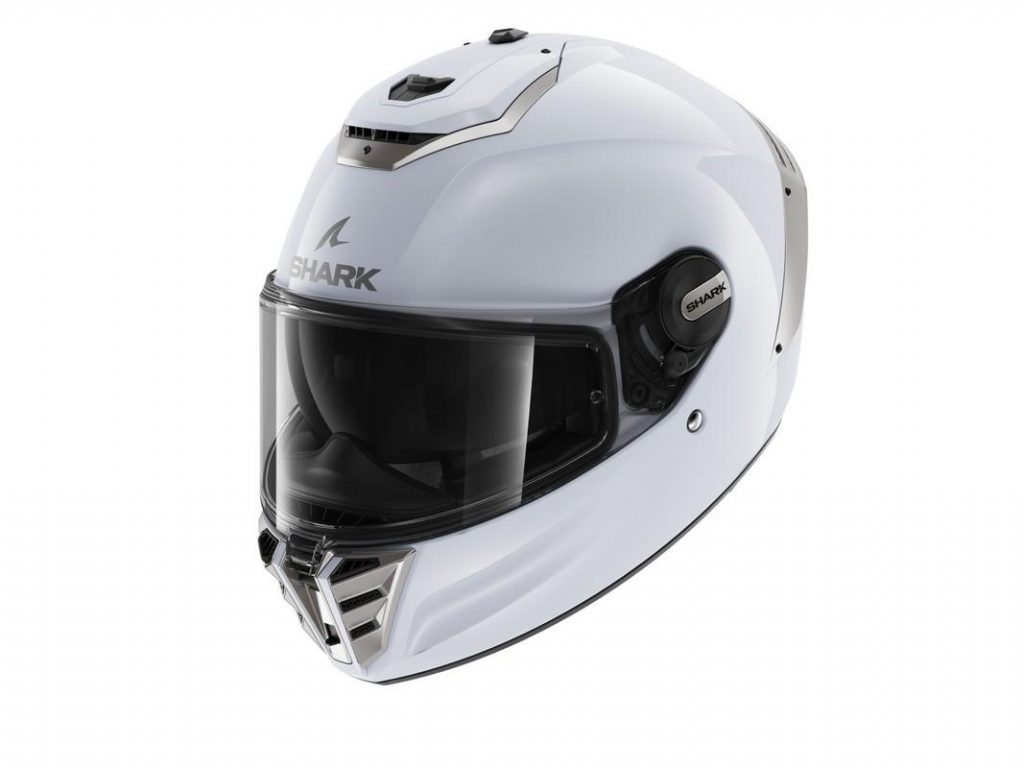 Casques Shark Blanc Argent Brillant pour Spartan RS, Spartan GT, Citycruiser et Nano