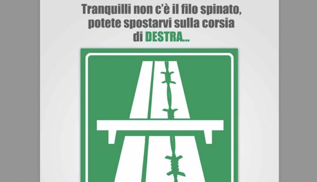 Utiliser la première voie de droite sur l'autoroute n'est pas une honte !