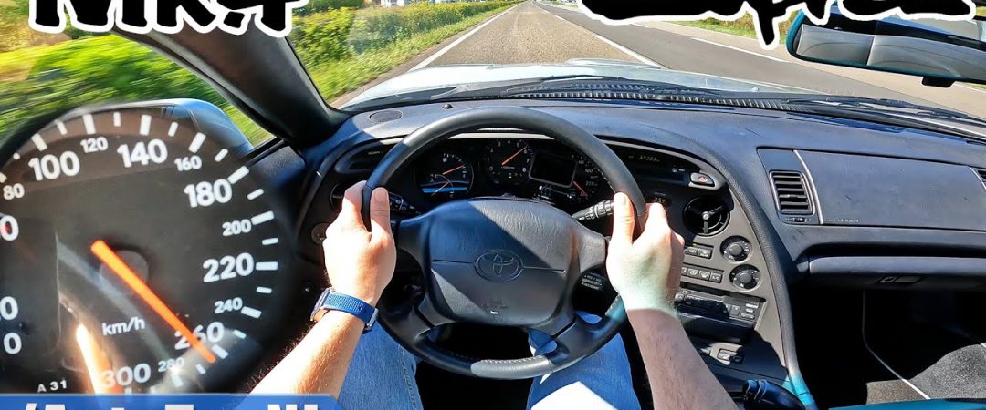 A 265 km/h avec une Toyota SUPRA MK4 de 1994 sur l'autoroute.