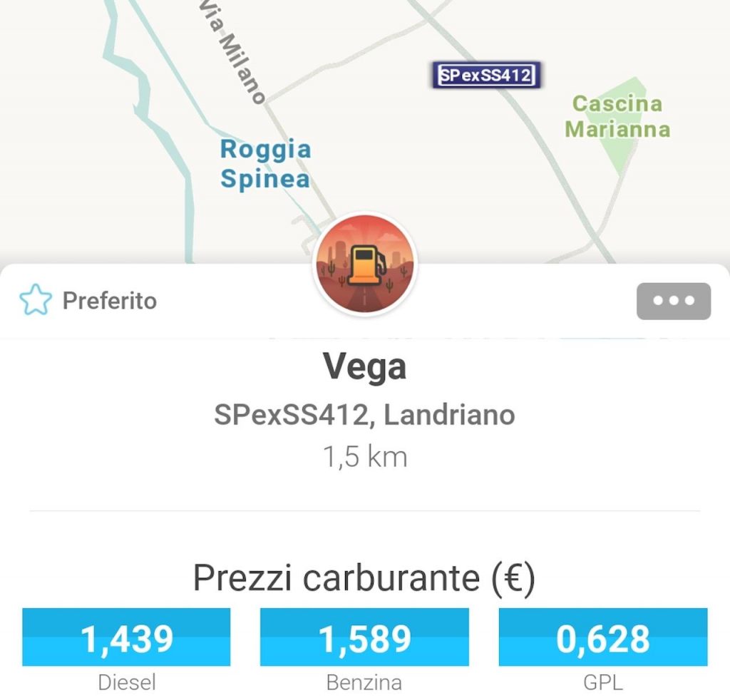 Sur Waze, les prix de l'essence, du diesel, du GPL et du méthane sont toujours mis à jour
