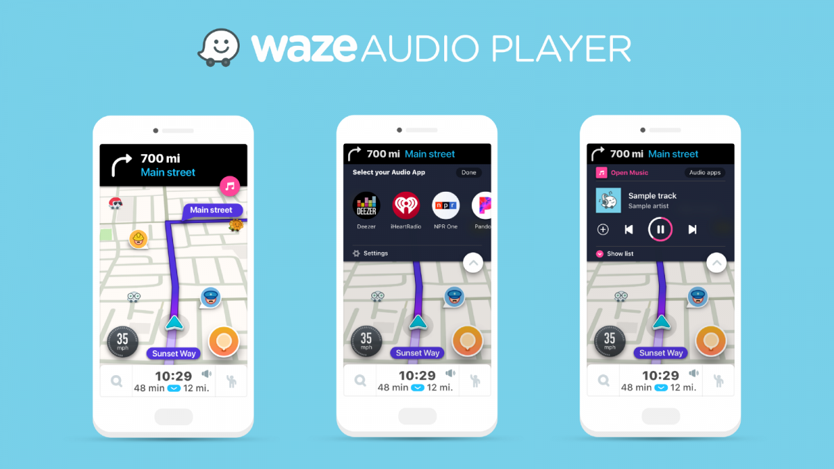 Lecteur audio Waze