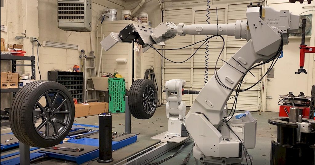 Avec Robotire, vous pouvez changer 4 pneus en 10 minutes