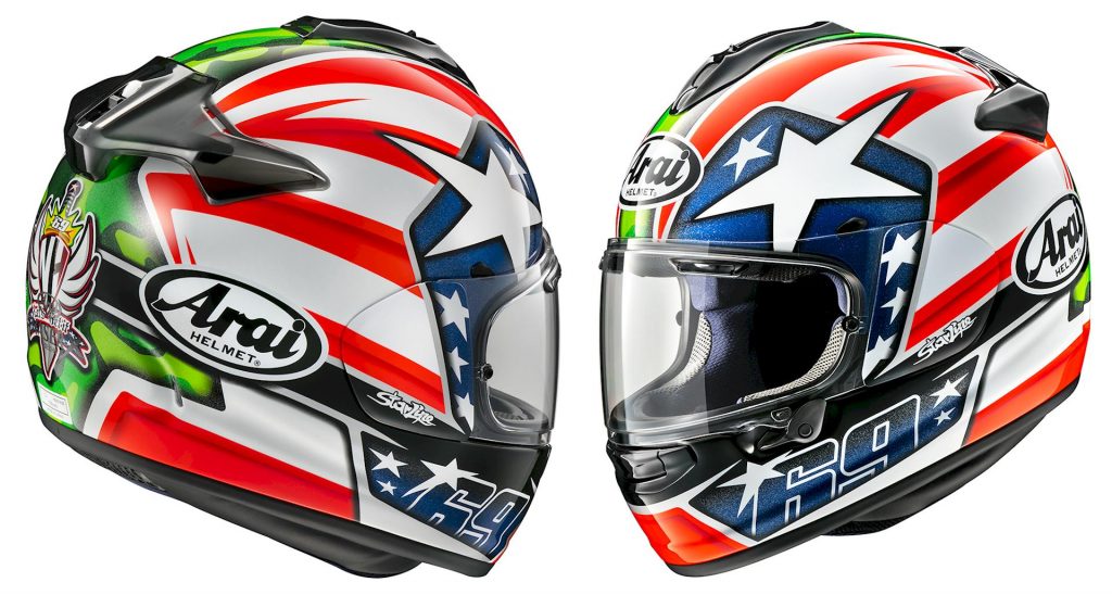 ARAI Chaser-X Nicky Hayden, réplique du casque du champion américain