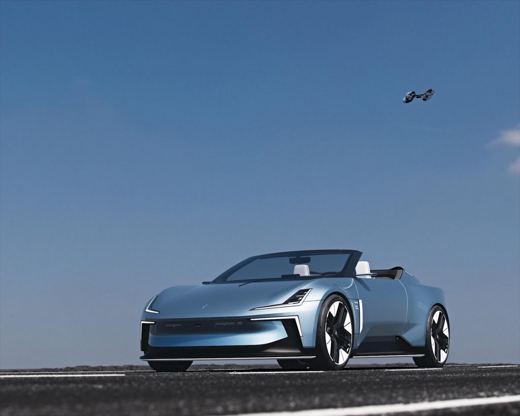 Polestar O2 est le cabriolet électrique avec drone intégré !
