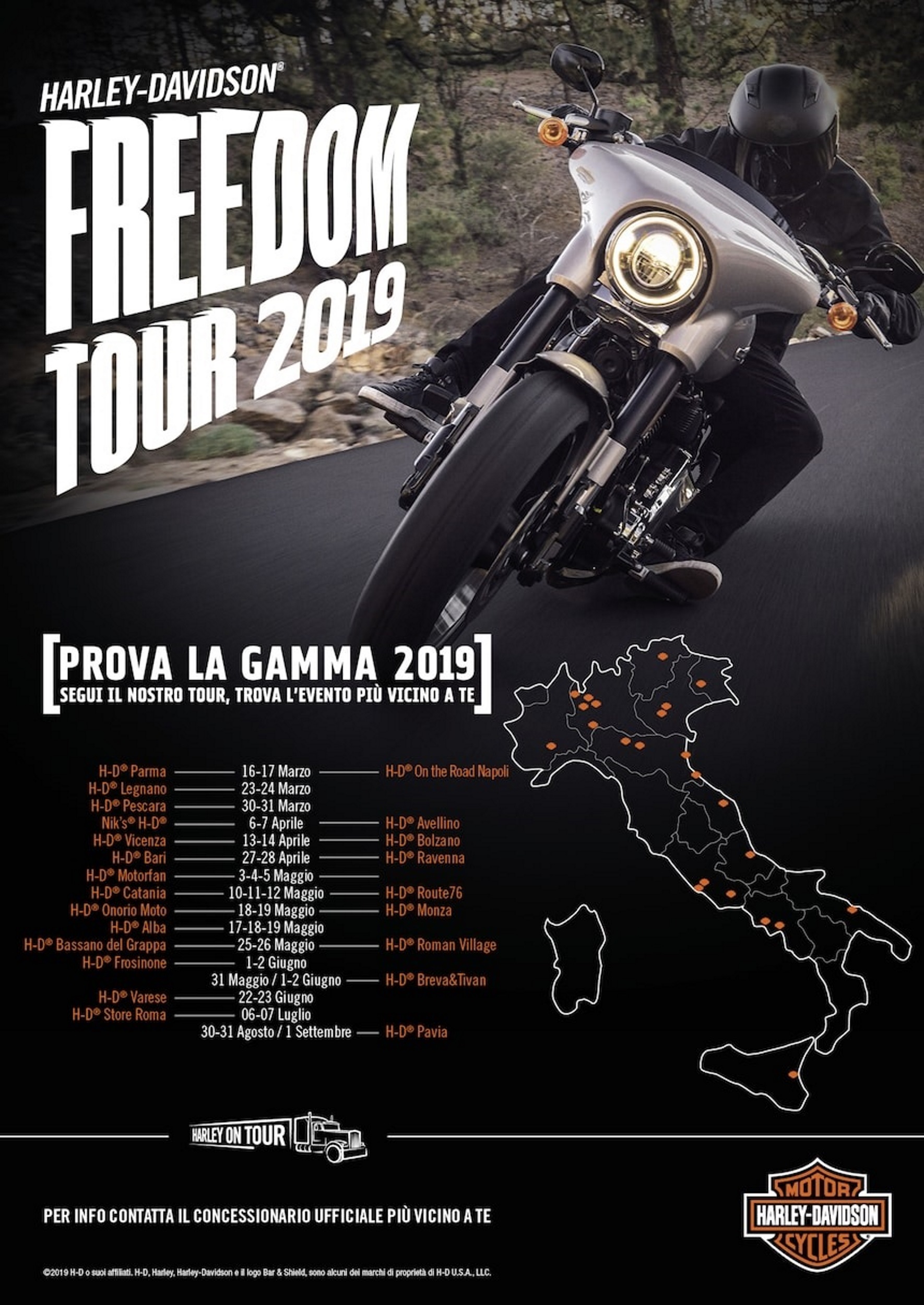 Calendrier Harley-Davidson Freedom On Tour 2019