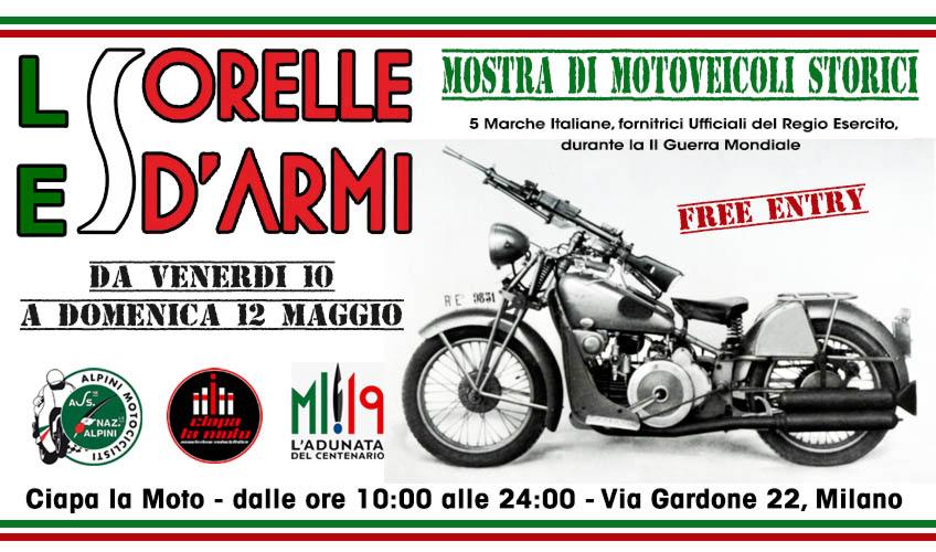 Les Sœurs d'Armes : les Alpini à Milan avec une exposition de motos historiques