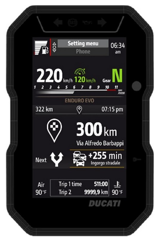 Ducati DesertX 2023 comment fonctionne le système de navigation Turn by Turn
