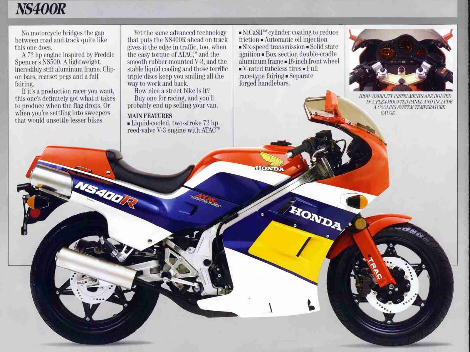 Brochure Honda NS400R 1985