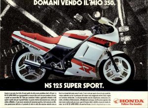 Publicité Honda NS 125 R Super Sport 1987
