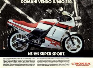 Publicité Honda NS 125 R Super Sport 1987 Publicité Honda NS 125 R Super Sport 1987
