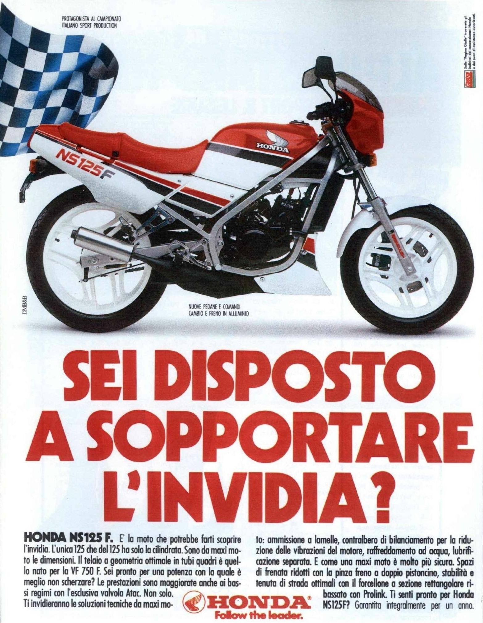 Publicité Honda NS 125 F 1987