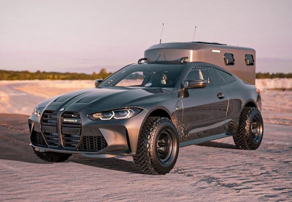 Une BMW M4 devient un camping-car très collant grâce aux américains de Bradbuilds