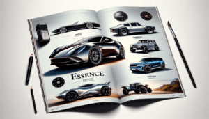 Modèles de voiture : Essence, Élégance, Évasion, Électrique, distincts et élégants.