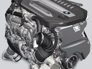Gros plan sur un moteur BMW moderne illustrant la fiabilité des blocs récents