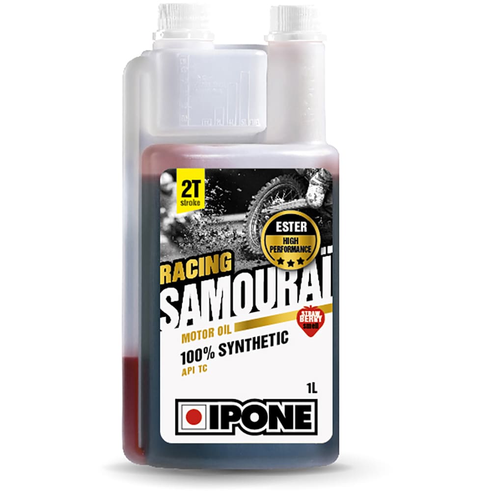 Huile moteur 2 temps Ipone Samouraï Racing idéale pour les motos de compétition