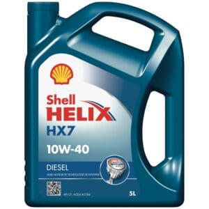 Bidon d'huile moteur Shell Helix HX7 Diesel 10W-40 parfaitement adapté aux moteurs diesel modernes