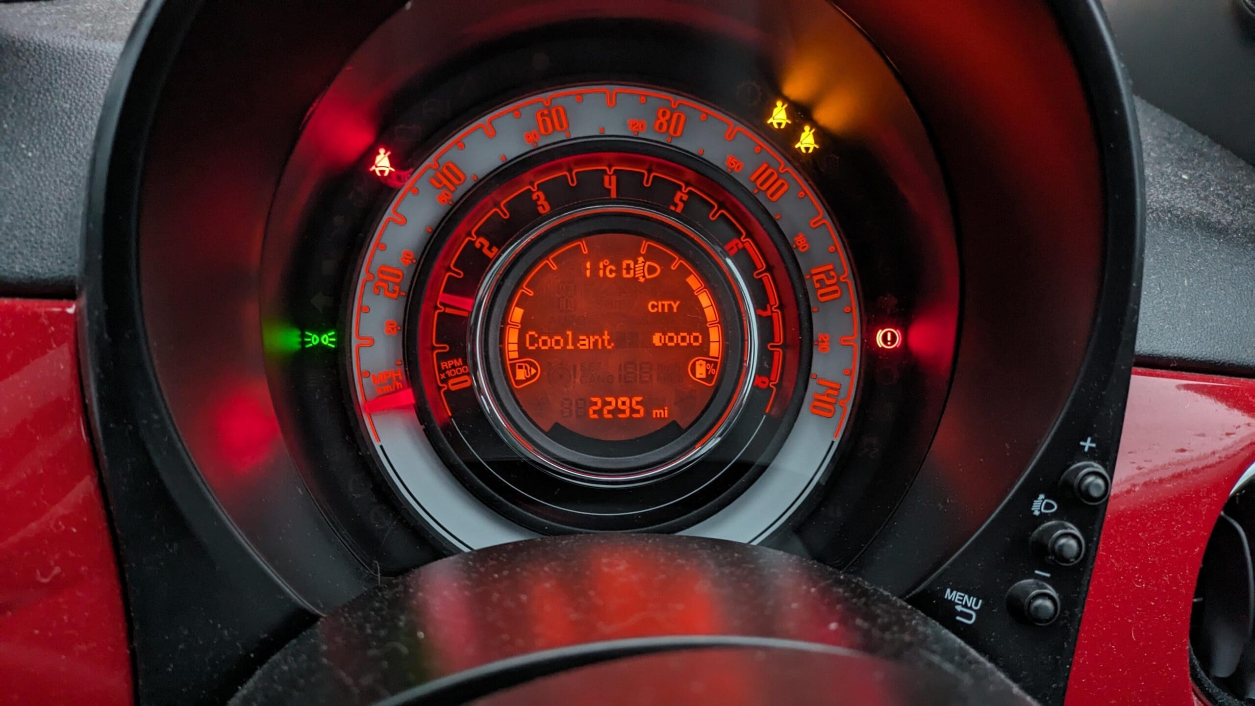Alerte liquide de refroidissement Fiat 500