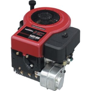 Moteur Briggs & Stratton 12.5 HP monté verticalement, illustrant le modèle complet