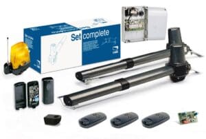 Motorisation pour portail battant Came Krono installée sur pilier