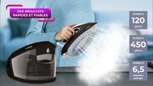 Voyant anti-calc allumé sur une centrale vapeur Calor Express Essential