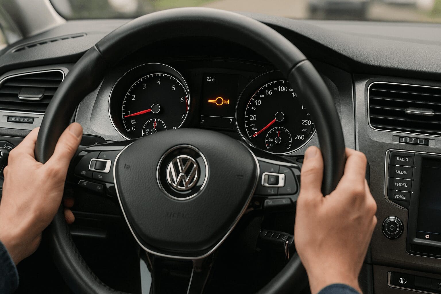 Voyant de préchauffage clignotant sur tableau de bord VW avec perte de puissance moteur