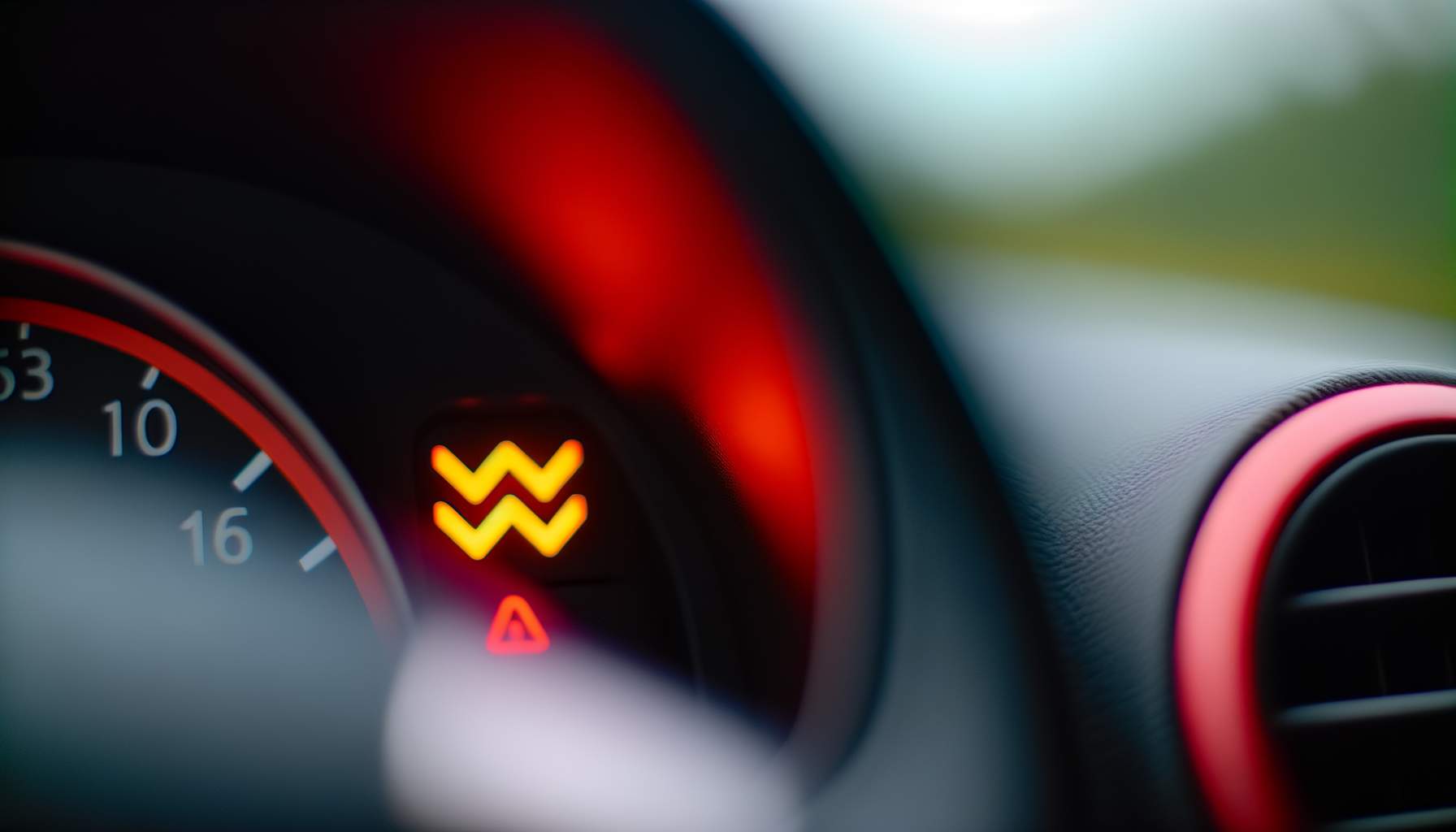 Voyant zigzag orange allumé sur le tableau de bord d'une Dacia : comprendre le signal d'alerte