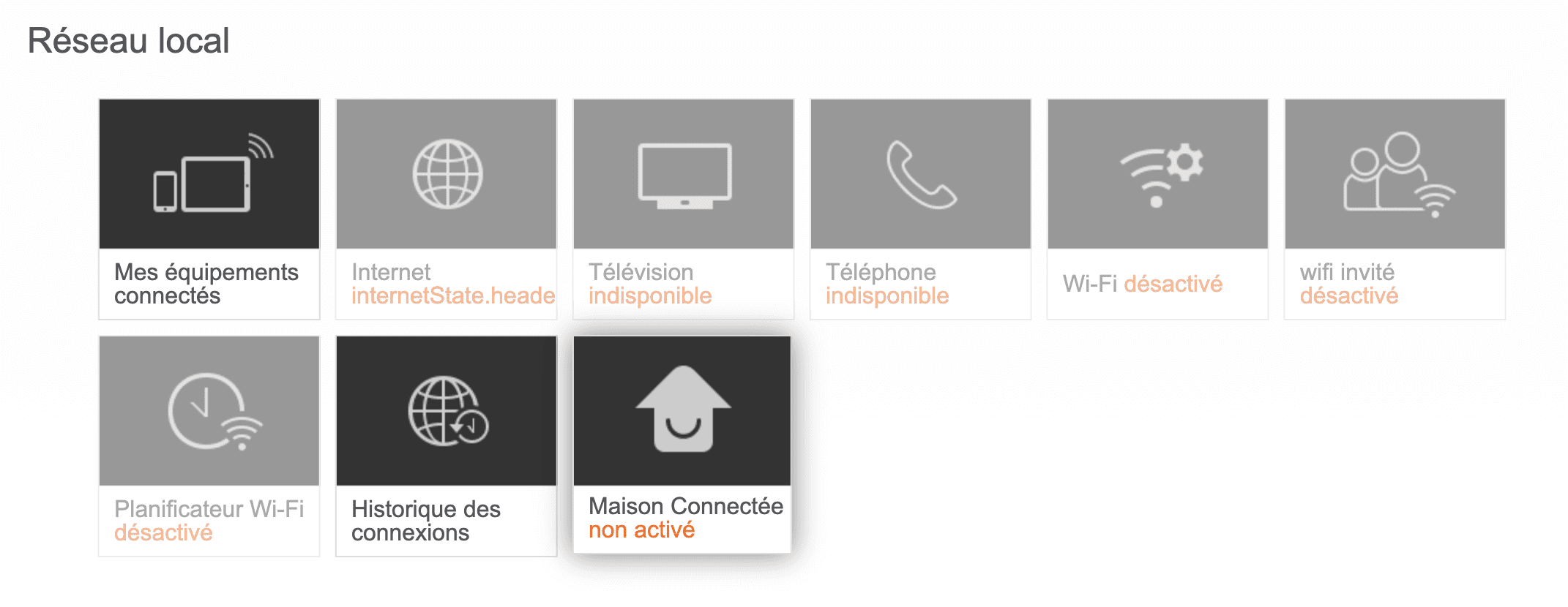 Voyants clignotants sur une Livebox 5 nécessitant un diagnostic