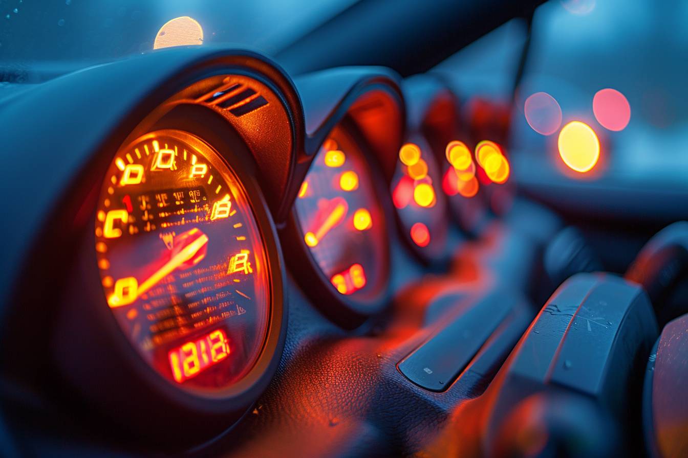 Tableau de bord du Dacia Duster affichant plusieurs voyants lumineux