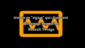 Voyants allumés sur le tableau de bord d'une Twingo 2, avec explication des symboles