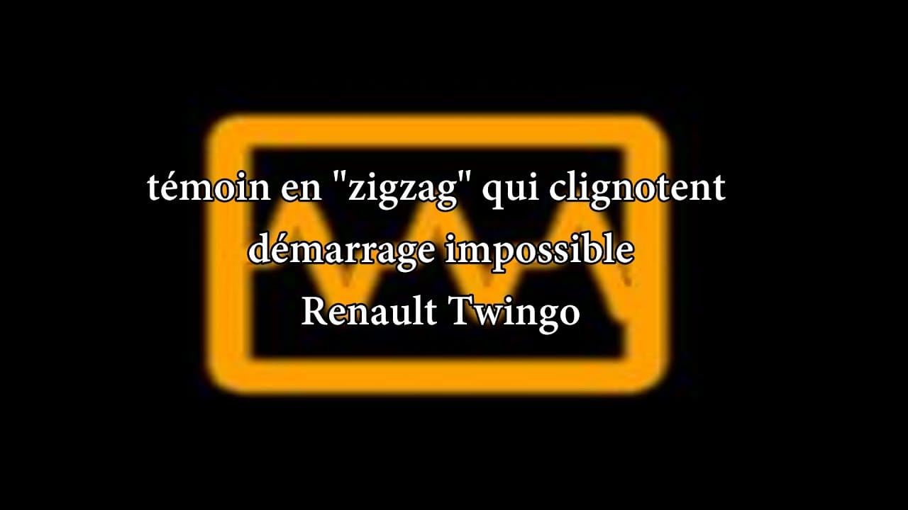 Voyants allumés sur le tableau de bord d'une Twingo 2, avec explication des symboles