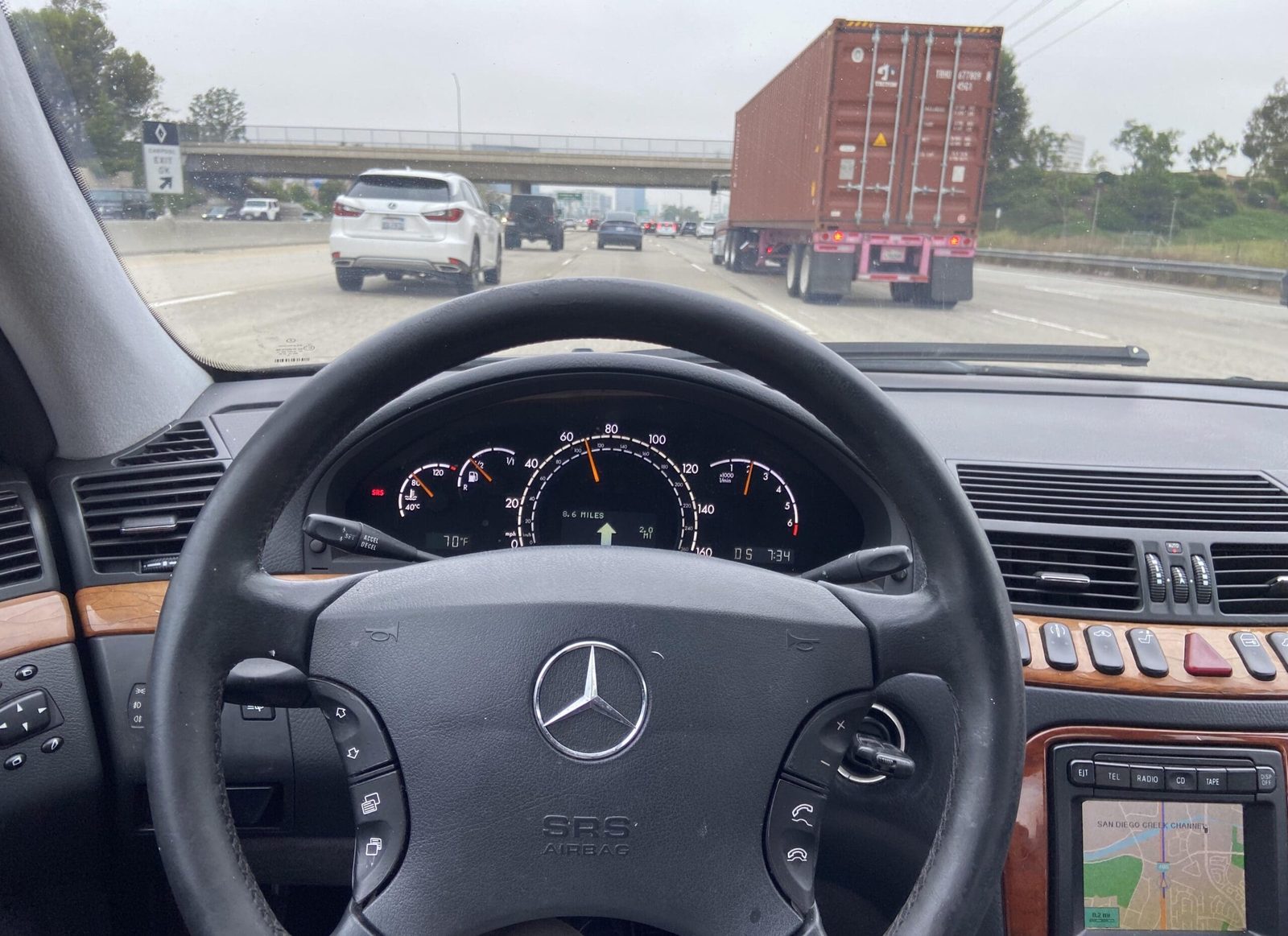 Zoom sur le voyant SRS Mercedes