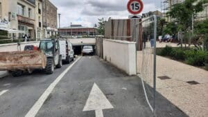 Vue du parking des Halles à La Roche-sur-Yon récemment rouvert