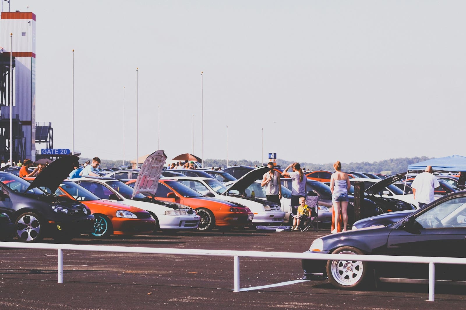 assorted cars on parking area