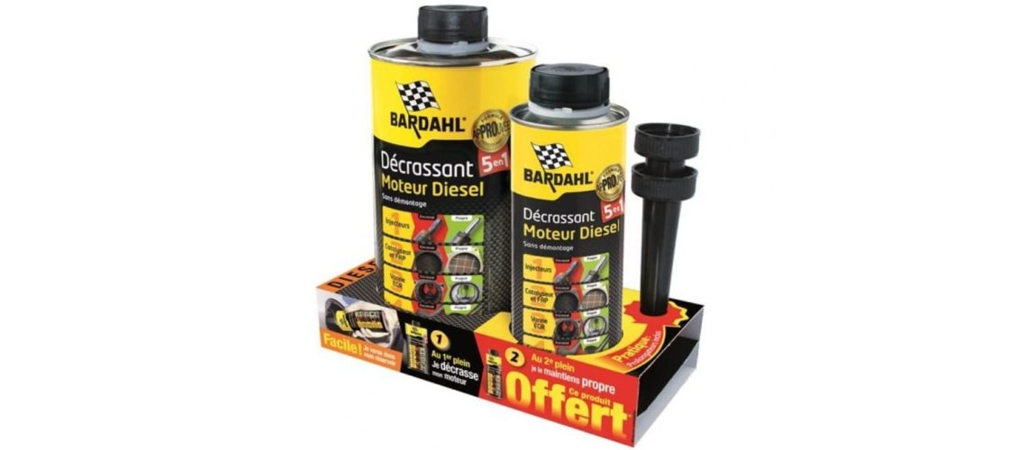 Décrassant moteur diesel Bardahl 5 en 1 avec 300 ml offerts pour un nettoyage efficace du moteur
