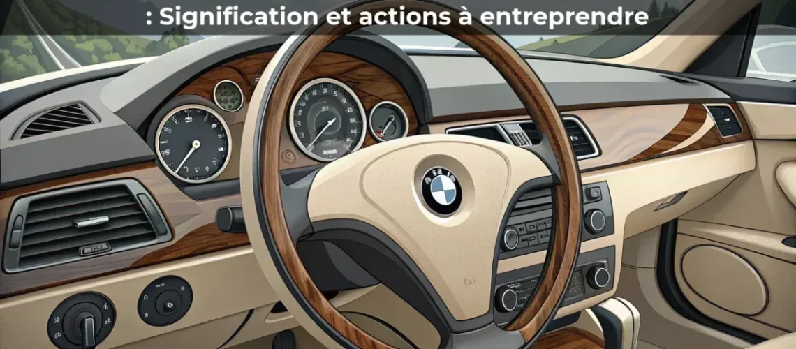 Panneau de bord d’une BMW Série 1 affichant plusieurs voyants d’alerte