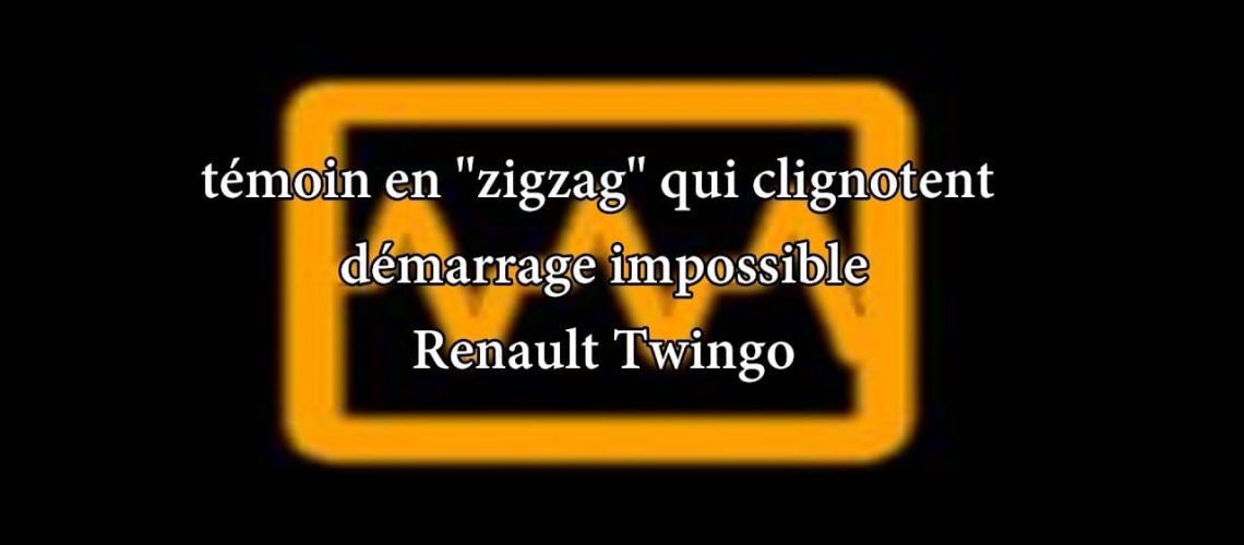 Voyants allumés sur le tableau de bord d'une Twingo 2, avec explication des symboles